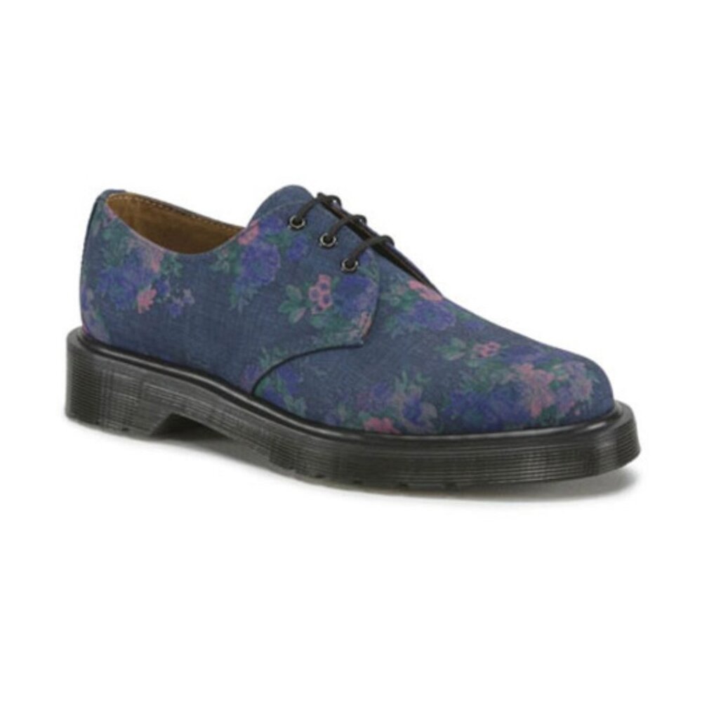 NWT DR. MARTENS Womens' Blue Denim Vintage Bouquet 1461 Lace Up Oxfords Sz 5 - Picture 2 of 8
